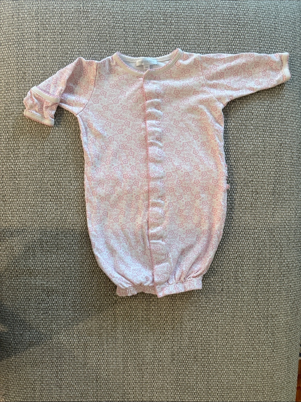 Pink Floral Baby One-Piece Sleep Gown
